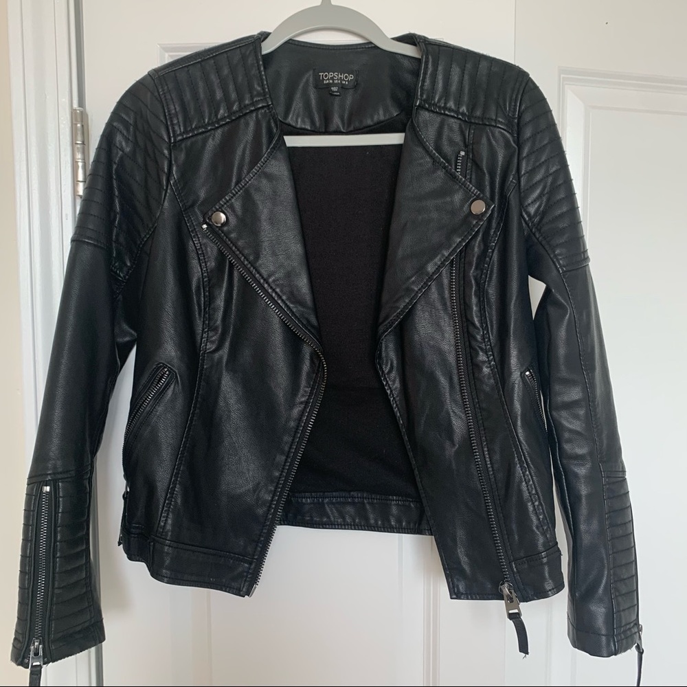 TopShop Black Faux Leather Jacket
